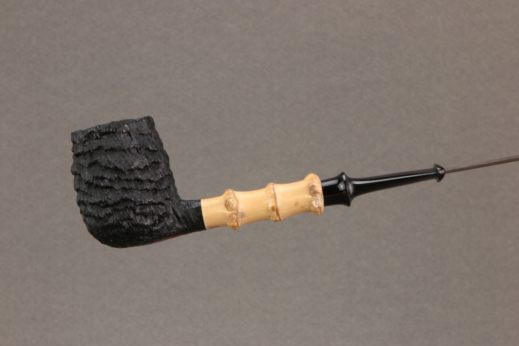 Sandblasted billiard with bamboo shank