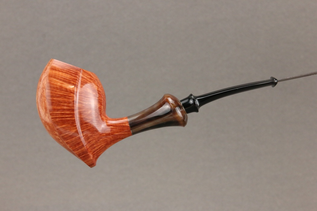 Natural Elephant Foot with horn accent