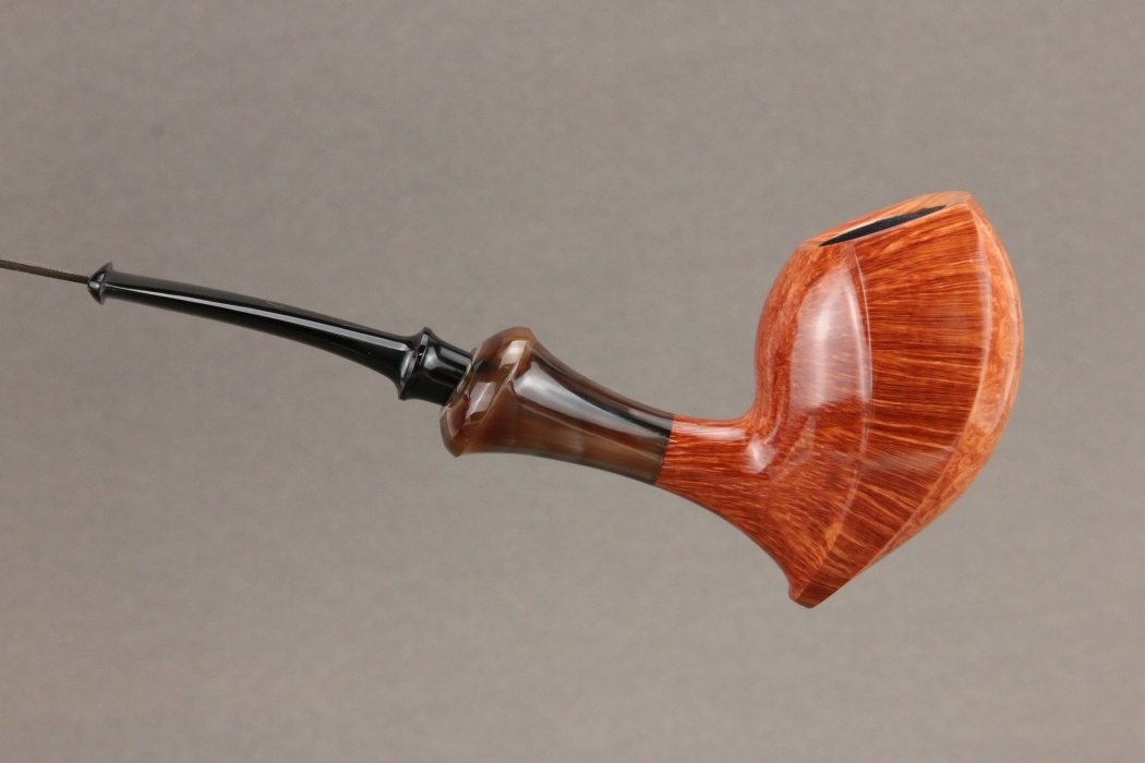 Natural Elephant Foot with horn accent